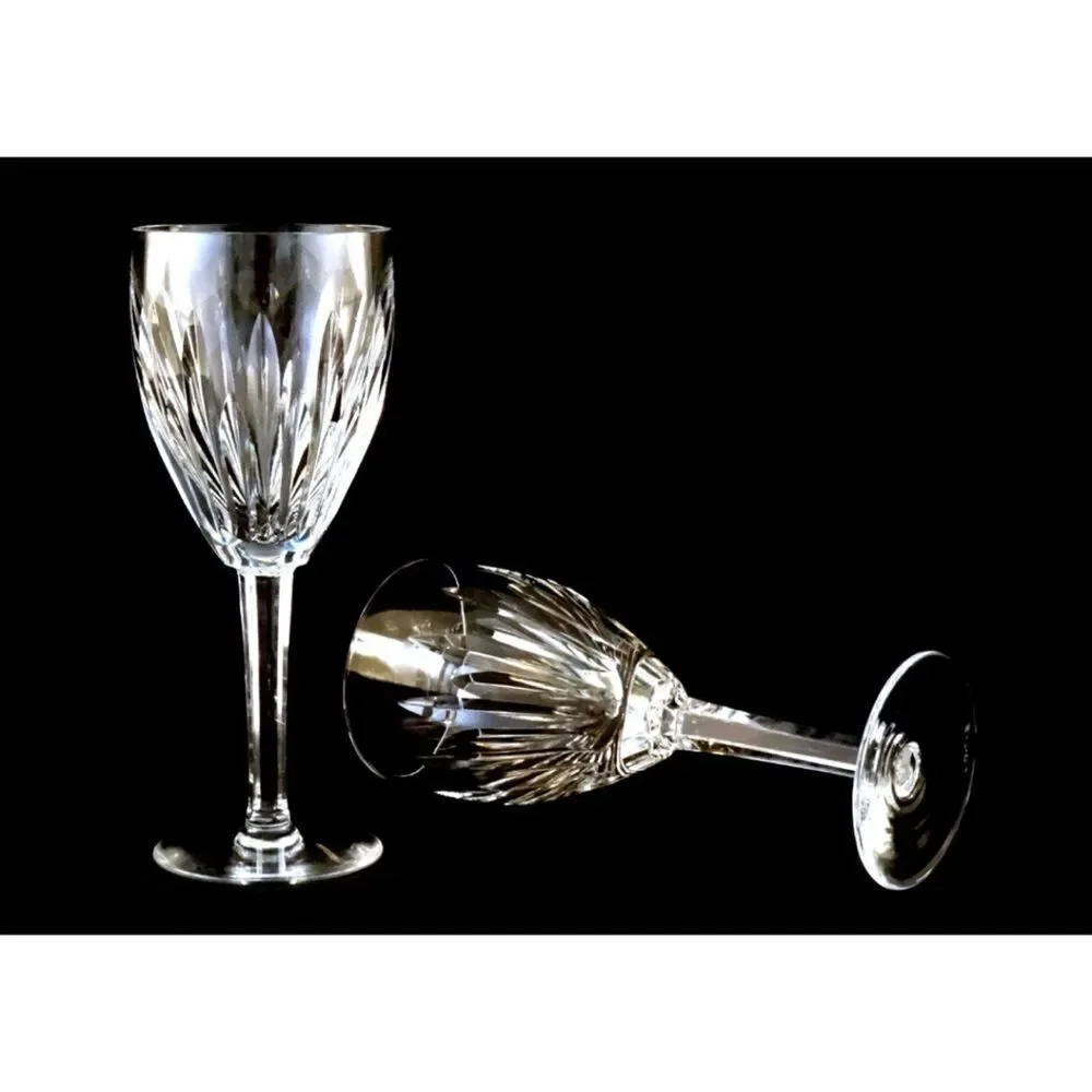 Waterford Crystal Carina Claret Water/ Wine Glasses/ Set of 2 / 8” tall